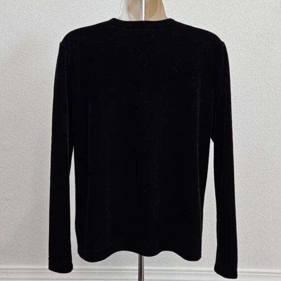 Karen Kane Black Velour Cardigan Sweater - Picture 4 of 7